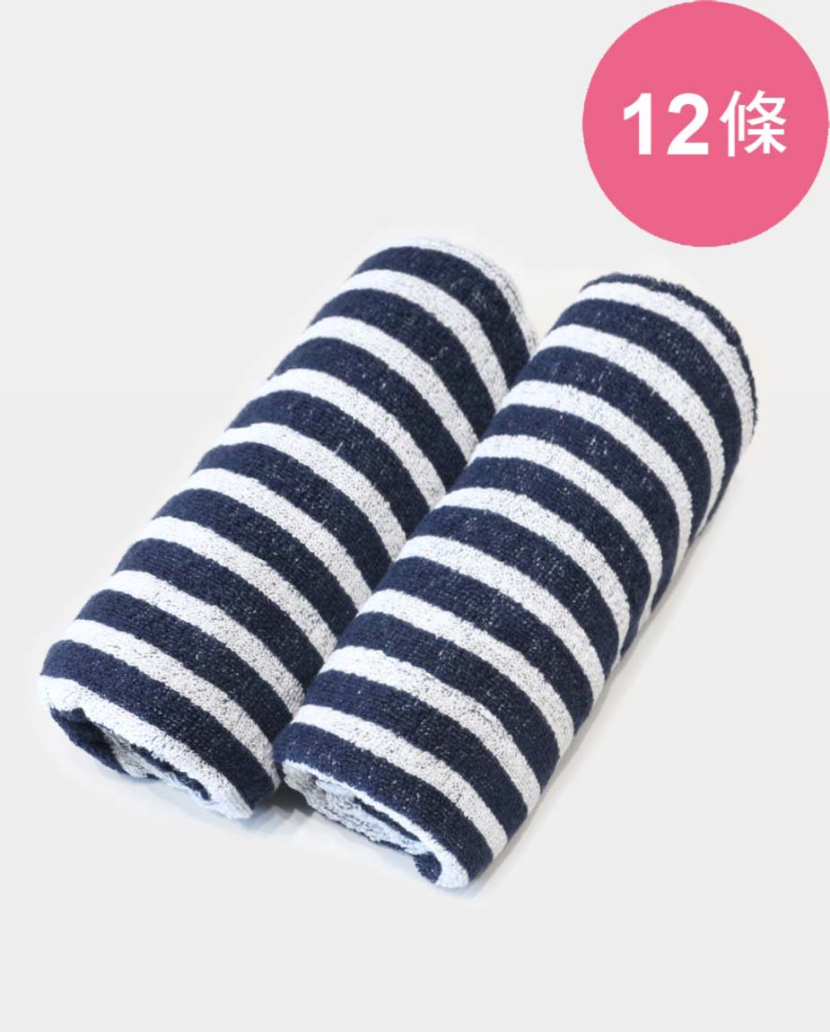 【三花】蔚藍海岸毛巾12條-顏色隨機 TF612