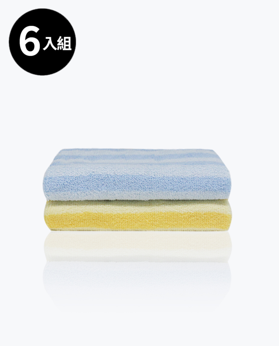 【三花】經典彩條童巾6條-顏色隨機 TL455