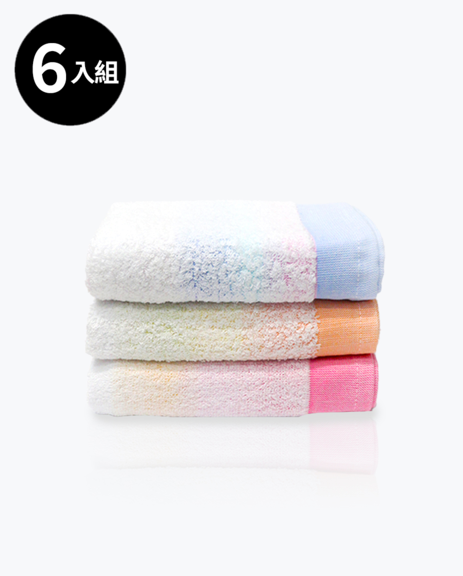 【三花】溫柔小清新毛巾6條-顏色隨機 TF591